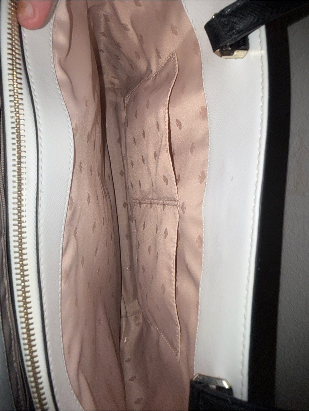kate spade Beige, White & Black Leather Tote - Picture 7 of 16